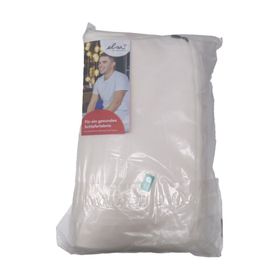 elsa Ergonomisches Nackenkissen mit Samtbezug, 50 x 11 cm – Ecru