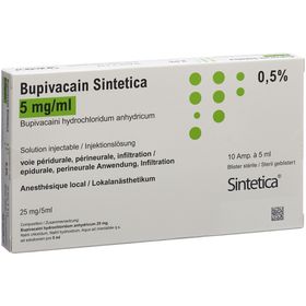 BUPIVACAIN Sintetica 25 mg/5ml ste Bli 10 x 5 ml