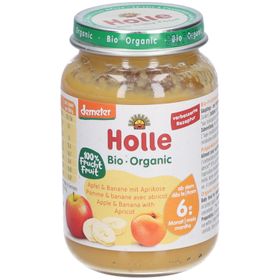 HOLLE Apfel Banane mit Aprikose Glas 190 g