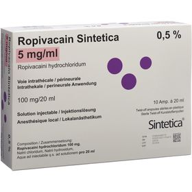 ROPIVACAIN Sintetica 5 mg/ml 20ml Amp 10 Stk