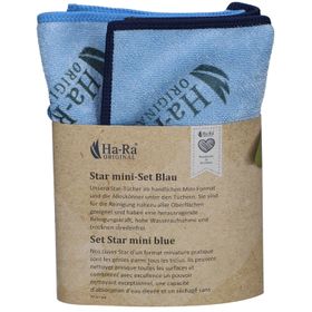 Ha-Ra® Star mini-Set Blau Mikrofaser-Reinigungstücher