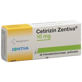 CETIRIZIN Zentiva Filmtabl 10 mg Blist 30 Stk