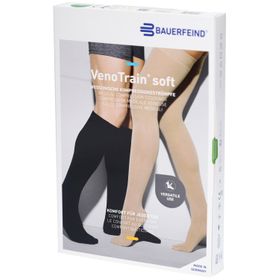 Bauerfeind VenoTrain Soft AG CCL2 S n/l Kniestrümpfe mit offenem Fuß und Mikrostollen, cremefarben