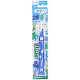 GUM Brosse à Dents Junior 6+ – Manche Ergonomique et Brins Doux