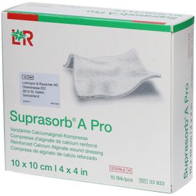L&R Suprasorb®A Pro Compresse d'alginate de calcium renforcé 10 x 10 cm