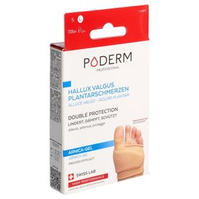 Poderm Hallux Valgus Douleurs Plantaires Double Protection Gel à l’Arnica Taille L 41-45
