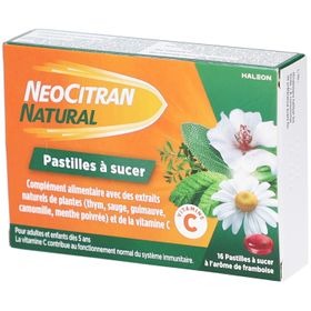 NeoCitran Natural Lutschtabletten mit Himbeergeschmack