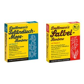 Dallmanns Isländisch-Moos-Bonbons mit Vitamin C + Salbeibonbons