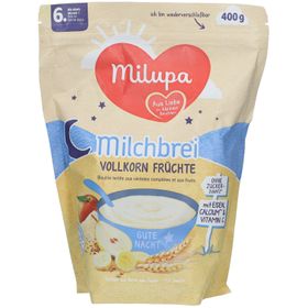 MILUPA Bonne Nuit Bouillie de lait complet aux fruits