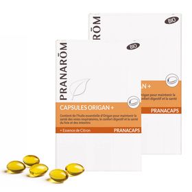 Pranarom Capsules Origan + Essence de Citron Organischer Oregano + Zitronenessenz Aromatische Widerstandskapseln