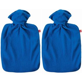 EMOSAN Bouillotte Classique étoffe moelleuse bleu