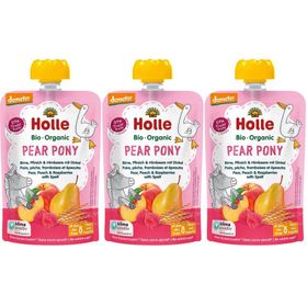 HOLLE Pear Pony - Trinkflasche Birne, Pfirsich, Himbeere und Dinkel