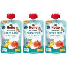 HOLLE Croco Coco - Gourde pomme, mangue et noix de coco