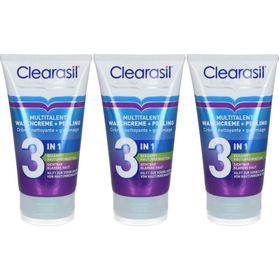 CLEARASIL® Reinigungscreme + Peeling 3 in 1