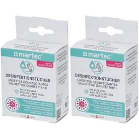MARTEC Lingettes désinfectantes à l'aloé vera