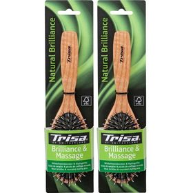 TRISA Natural Brillance Pneumatische Bürste mit Wildschweinborsten
