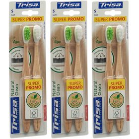 TRISA 2 Brosses à dents souple Natural Clean