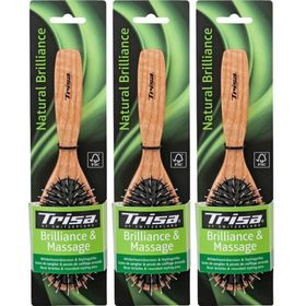 TRISA Natural Brillance Pneumatische Bürste mit Wildschweinborsten