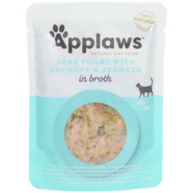 APPLAWS Nourriture humide pour chats avec filet de thon et anchois