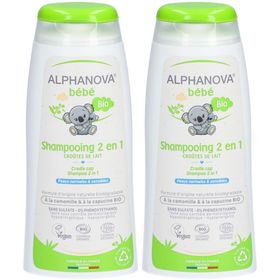 ALPHANOVA® Bébé Shampooing 2 en 1 bio - Croûtes de lait