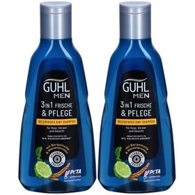GUHL Men 3 in 1 Frische und Pflege Belebendes Shampoo