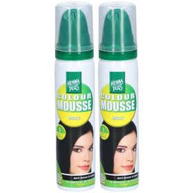HENNA PLUS Colour Mousse Schwarz 1 75 ml x2