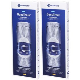 BAUERFEIND® GenuTrain Aktive Kniebandage, Patella und Bandage Gr. 7 Titan