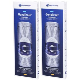 BAUERFEIND® GenuTrain® Kniebandage mit Silikonrand Gr. 4 titan