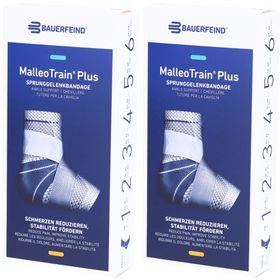 BAUERFEIND® Malleotrain® Plus Aktivbandage Gr. 3 links Titanium