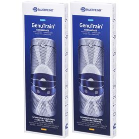 BAUERFEIND® GenuTrain Aktive Kniebandage, Patella und Bandage Größe 1 Titan