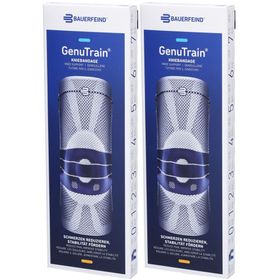 BAUERFEIND® GenuTrain Aktive Kniebandage, Patella und Bandage Größe 5 Titan