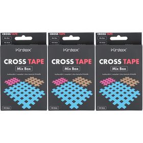 Kintex Cross Tape - Mix Box avec 102 pansements grillagés pour les points d'acupuncture et de douleur