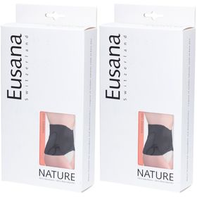 EUSANA Anatomischer Lendenwirbelgürtel Seide/Wolle Größe M schwarz