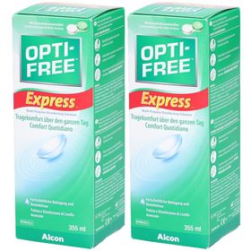 Alcon® Opti-Free Express Solution pour lentilles souples avec étui à lentilles