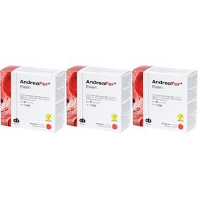 AndreaFer Eisen Ergänzung mit Eisen, Vitamin C, B6, B12 und Folsäure