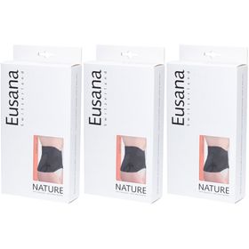 EUSANA Anatomischer Lendenwirbelgürtel Seide/Wolle Größe M schwarz