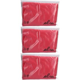 ELSA Taie d'oreiller anatomique 50 x 11 cm velours Rouge
