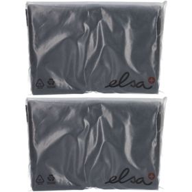 ELSA Housse pour coussin de nuque 50 x 9 cm velours Anthracite