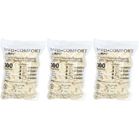 AMPRI® Doigtiers en latex taille 4 non poudrés roulés