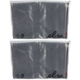 ELSA Taie d'oreiller 30 x 40 cm velours Anthracite