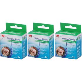 3M Micropore Sparadrap adhésif Silicone 2,5 cm x 5 m