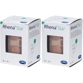 HARTMANN Rhena® Star dauerelastische Binden 8 cm x 5 m braun