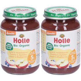 Holle petit pot bébé - Pomme et myrtille - Dès 5 mois