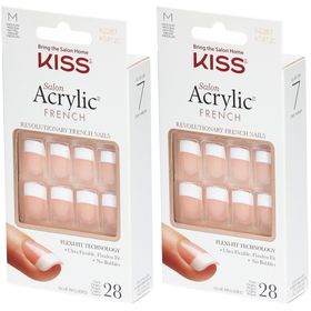 Kiss® Salon Acrylic Press-on Nägel Rumor Mill – 28 Stück mit Nagelkleber