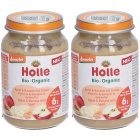 HOLLE Petit pot aux fruits bio Pomme & banane et épeautre