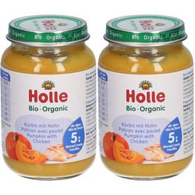 Holle Bio Petit pot bébé Potiron avec poulet - Dès 5 mois