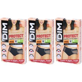 DIM® Periodenboxer Lace Stark 36–38 schwarz mit Meshdetail