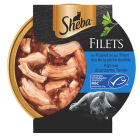 Sheba Filets - Huhn und Thunfisch für ausgewachsene Katzen