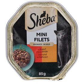 Sheba Mini Filets in Sauce - Rind & Truthahn in Sauce für ausgewachsene Katzen