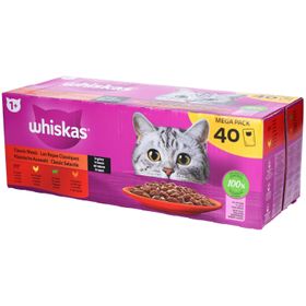 Whiskas Les Repas Classiques - Sélection de repas en sauce pour Chat Adulte 1+